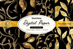 Golden leaf seamless pattern Product Image 1