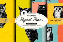 Seamless owl digital paper Product Image 1