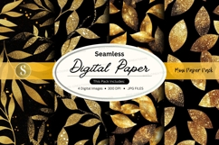 Golden leaf seamless pattern Product Image 1