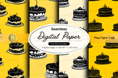 Seamless cake digital paper Product Image 1
