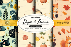 Autumn forest digital paper Product Image 1