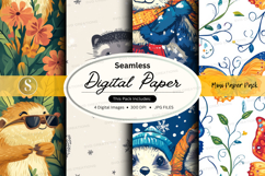 Seamless digital paper - mouse paper pack digital paper Product Image 1