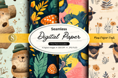 Seamless digital paper - moss paper pack Product Image 1