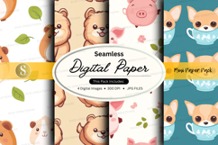 Cute animal digital paper Product Image 1
