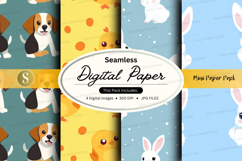 Seamless digital paper - mush paper pack digital paper Product Image 1