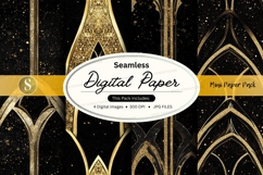Golden gothic seamless pattern Product Image 1