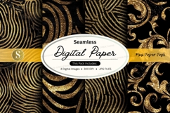 Golden swirl seamless pattern Product Image 1