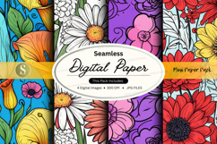 Seamless digital paper - floral pattern Product Image 1