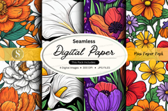 Seamless floral digital paper Product Image 1