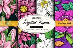 Seamless digital paper - floral patterns digital paper pack Product Image 1