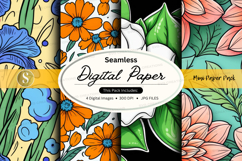 Seamless digital paper - floral pattern Product Image 1