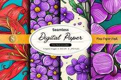 Seamless digital paper - floral design Product Image 1