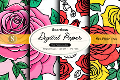 Seamless digital paper - rose pattern Product Image 1