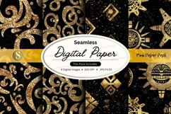 Golden geometric seamless pattern Product Image 1