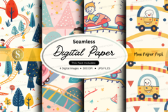 Seamless digital paper - mini paper pack digital paper Product Image 1