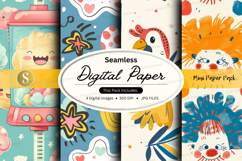 Seamless digital paper - mimi paper pack digital paper Product Image 1