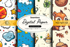 Seamless digital paper - mini paper pack digital paper Product Image 1