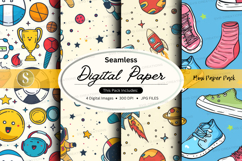 Seamless digital paper - mini paper pack digital paper Product Image 1