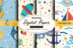 Space and nautical digital paper Product Image 1