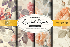 Seamless digital paper - floral pattern pack Product Image 1