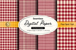 Red and white plaid seamless pattern Product Image 1