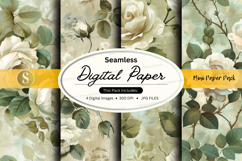 Seamless digital paper - vintage floral Product Image 1
