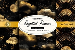 Golden clouds and art deco pattern Product Image 1