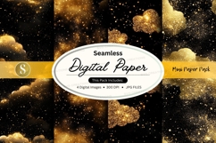 Golden clouds seamless pattern Product Image 1