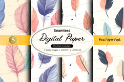 Seamless digital paper - feather pattern Product Image 1