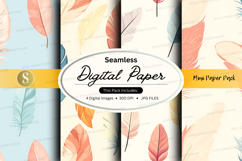Seamless digital paper - feathers Product Image 1