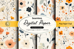 Seamless digital paper - floral pattern pack Product Image 1