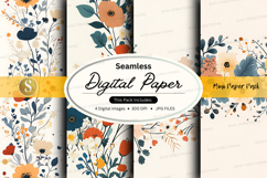 Seamless digital paper - floral pattern pack Product Image 1