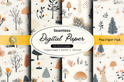 Seamless digital paper - woodland theme Product Image 1