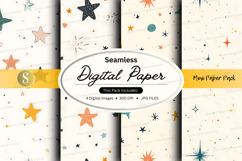 Seamless stars digital paper Product Image 1