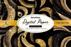 Golden swirl seamless pattern Product Image 1