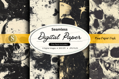 Seamless skull digital paper Product Image 1