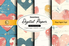 Seamless heart digital paper pack Product Image 1