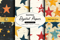 Seamless stars digital paper Product Image 1