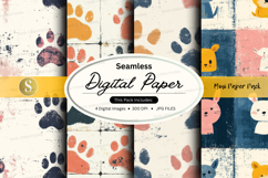 Seamless digital paper - mush paper pack digital paper Product Image 1