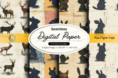 Seamless digital paper - woodland animals Product Image 1