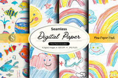 Seamless digital paper - mini paper pack digital paper Product Image 1