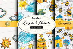 Seamless digital paper - summer theme digital paper pack Product Image 1