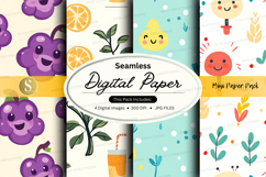 Seamless digital paper - fruits and vegetables Product Image 1