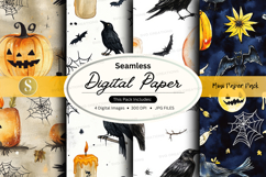 Halloween seamless digital paper pack Product Image 1