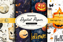 Halloween seamless digital paper pack Product Image 1