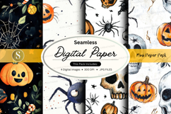 Halloween themed digital paper pack Product Image 1