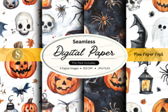 Halloween themed digital paper pack Product Image 1