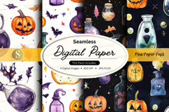 Seamless digital paper - halloween theme digital paper Product Image 1