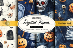 Halloween themed digital paper Product Image 2