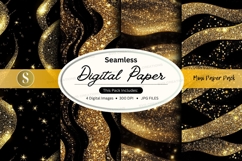 Golden galaxy swirls seamless pattern Product Image 1